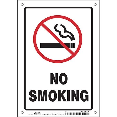 Zoro Select Safety Sign, 10" H, 7 in W, Fiberglass, Horizontal Rectangle, English, 474D02 474D02