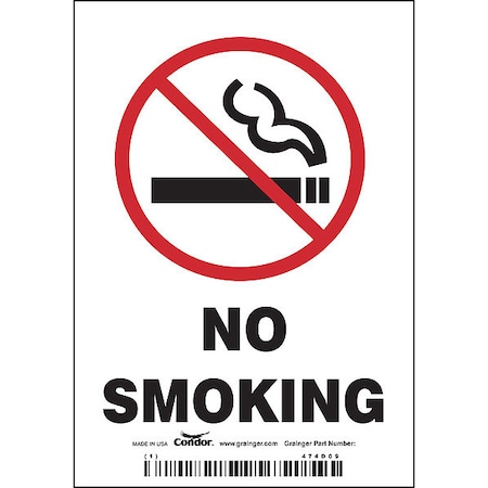 Condor Safety Sign, 5 in H, 3 1/2 in W, Vinyl, Vertical Rectangle, English, 474D09 474D09