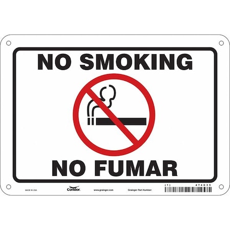 Condor Safety Sign, 7" H, 10" W, Vertical Rectangle, English, Spanish, 474D35 474D35