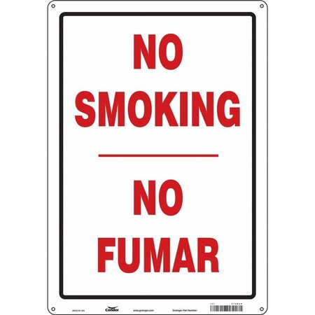 Condor Safety Sign, 20 in H, 14 in W, Polyethylene, Vertical Rectangle, English, Spanish, 474D56 474D56