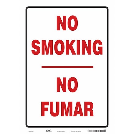 Condor Safety Sign, 14 in H, 10" W, Vinyl, Vertical Rectangle, English, Spanish, 474D58 474D58