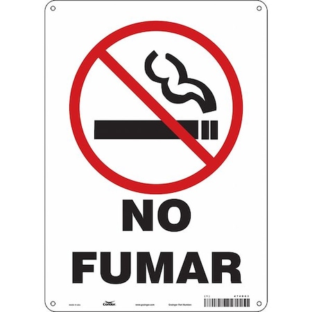 Condor No Header, No Fumar, 10 in W x 14 in H, Vertical Rectangle, Polyethylene 474D63