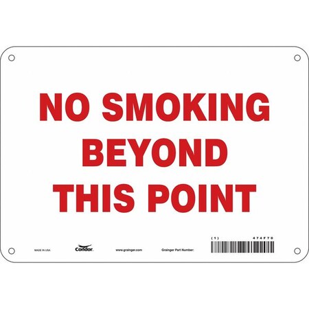 Condor Safety Sign, 7" H, 10" W, Polyethylene, Vertical Rectangle, English, 474F70 474F70