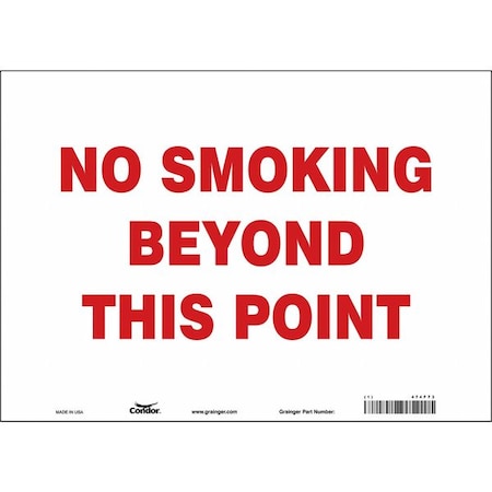 Condor Safety Sign, 10" H, 14 in W, Vinyl, Horizontal Rectangle, English, 474F73 474F73