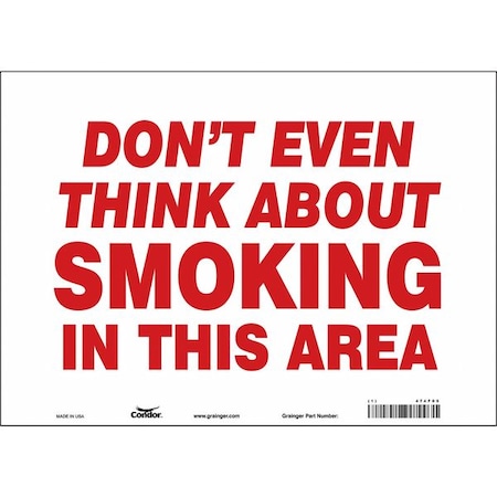 Condor Safety Sign, 10" H, 14 in W, Vinyl, Horizontal Rectangle, English, 474F05 474F05