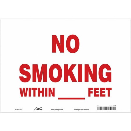 Condor Safety Sign, 10" H, 14 in W, Vinyl, Horizontal Rectangle, English, 474F56 474F56