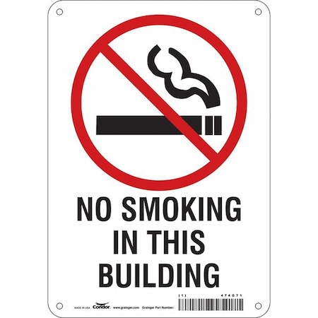 Condor Safety Sign, 10" H, 7 in W, Polyethylene, Horizontal Rectangle, English, 474G71 474G71