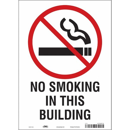 Condor Safety Sign, 14 in H, 10" W, Vinyl, Vertical Rectangle, English, 474G74 474G74