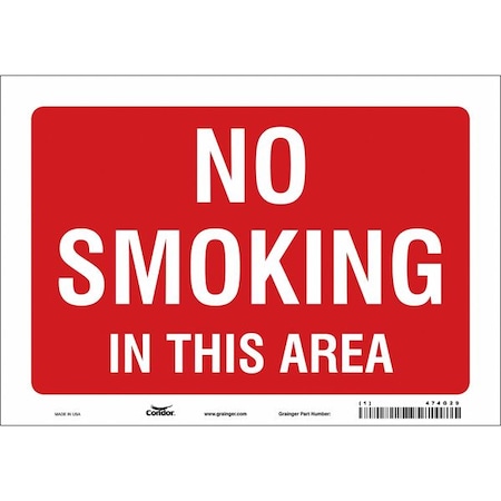 Condor Safety Sign, 7" H, 10" W, Vinyl, Vertical Rectangle, English, 474G29 474G29