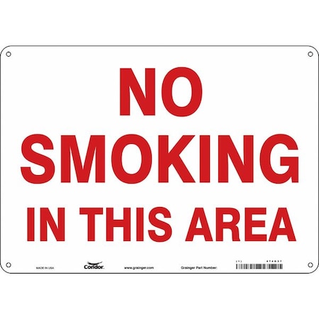 Condor Safety Sign, 10" H, 14 in W, Polyethylene, Horizontal Rectangle, English, 474G37 474G37