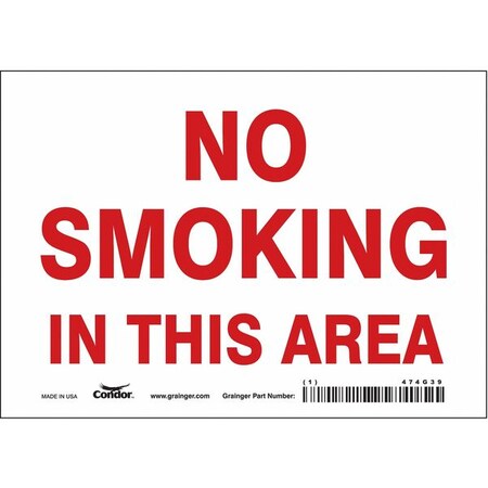 Condor Safety Sign, 5 in H, 7 in W, Vinyl, Horizontal Rectangle, English, 474G39 474G39