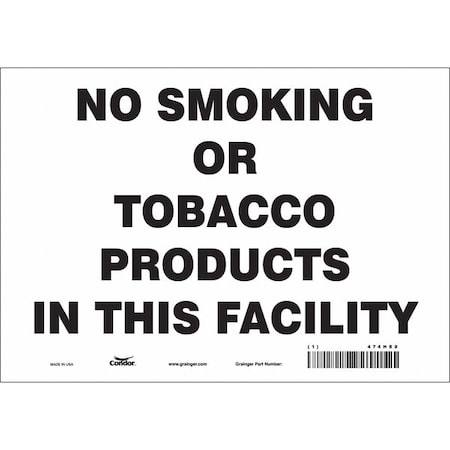 Condor Safety Sign, 7" H, 10" W, Vinyl, Vertical Rectangle, English, 474H89 474H89