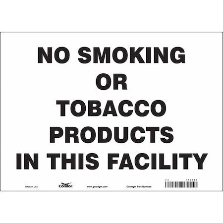 Condor Safety Sign, 10" H, 14 in W, Vinyl, Horizontal Rectangle, English, 474H90 474H90