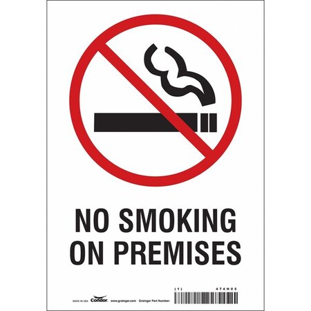 Condor Safety Sign, 10" H, 7 in W, Vinyl, Horizontal Rectangle, English, 474H05 474H05