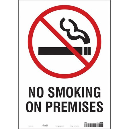 Condor Safety Sign, 14 in H, 10" W, Vinyl, Vertical Rectangle, English, 474H06 474H06