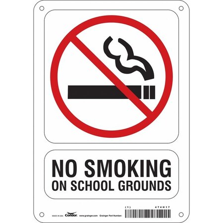 Condor Safety Sign, 10" H, 7 in W, Vinyl, Horizontal Rectangle, English, 474H17 474H17