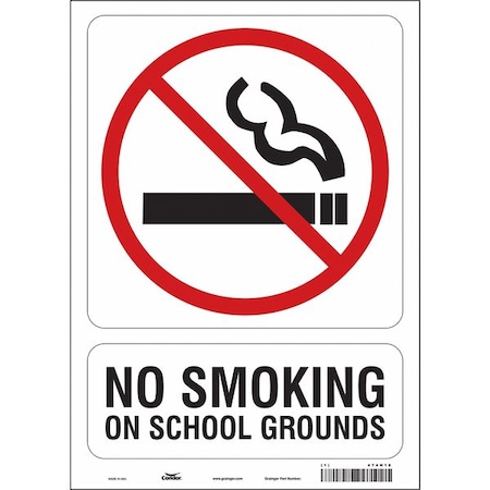 Condor Safety Sign, 14 in H, 10" W, Vinyl, Vertical Rectangle, English, 474H18 474H18