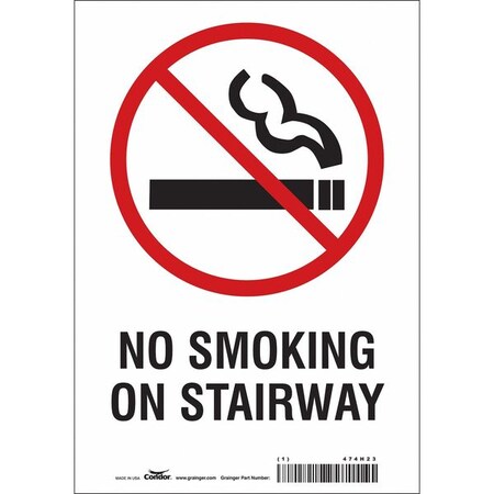 Condor Safety Sign, 10" H, 7 in W, Vinyl, Horizontal Rectangle, English, 474H23 474H23