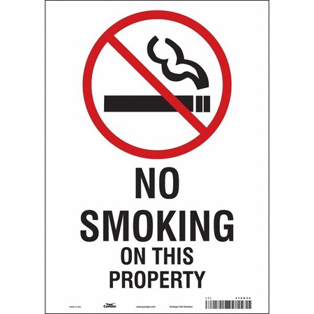 Condor Safety Sign, 14 in H, 10" W, Vinyl, Vertical Rectangle, English, 474H30 474H30
