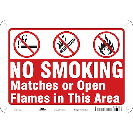 Condor Safety Sign, 7" H, 10" W, Vertical Rectangle, English, 474H31 474H31