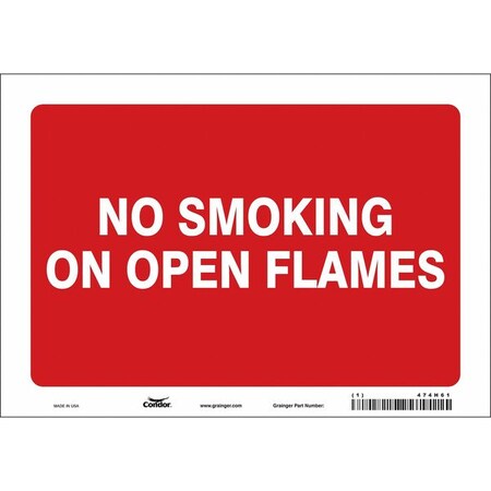 Condor Safety Sign, 7" H, 10" W, Vinyl, Vertical Rectangle, English, 474H61 474H61