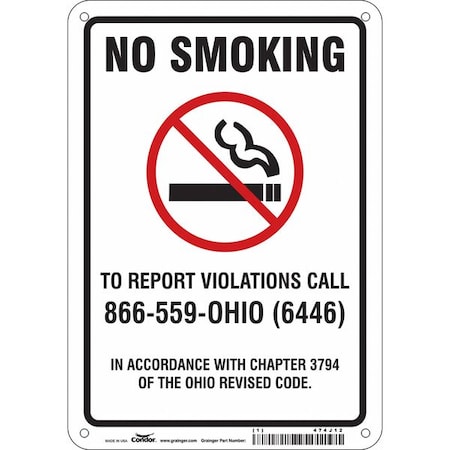 Condor Safety Sign, 10" H, 7 in W, Horizontal Rectangle, English, 474J12 474J12