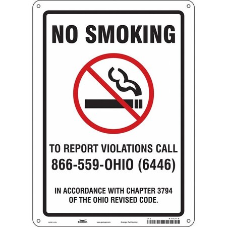 Condor Safety Sign, 14 in H, 10" W, Polyethylene, Vertical Rectangle, English, 474J15 474J15