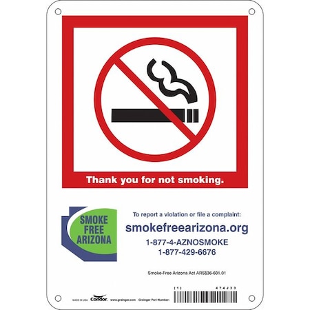 Condor Safety Sign, 10" H, 7 in W, Horizontal Rectangle, English, 474J33 474J33