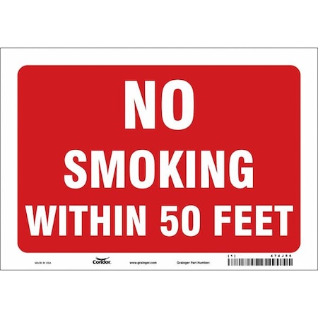 Condor Safety Sign, 7" H, 10" W, Vinyl, Vertical Rectangle, English, 474J58 474J58