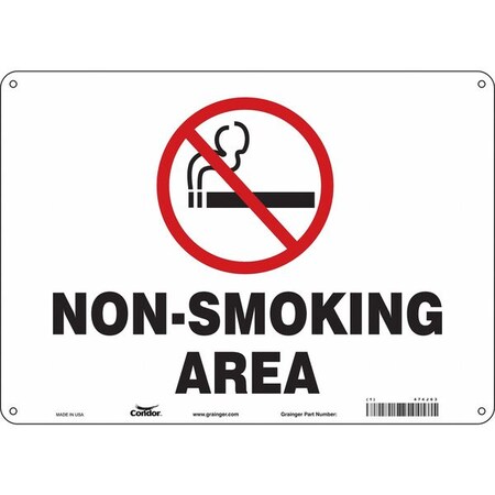 Condor Safety Sign, 10" H, 14 in W, Polyethylene, Horizontal Rectangle, English, 474J63 474J63