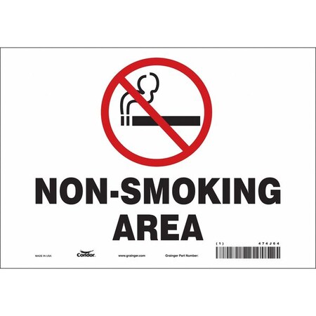 Condor Safety Sign, 7" H, 10" W, Vinyl, Vertical Rectangle, English, 474J64 474J64