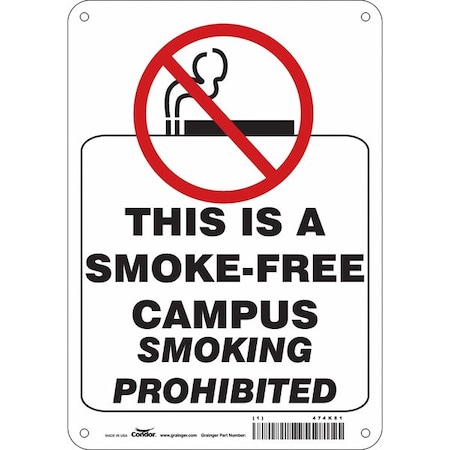 Condor Safety Sign, 10" H, 7 in W, Horizontal Rectangle, English, 474K81 474K81