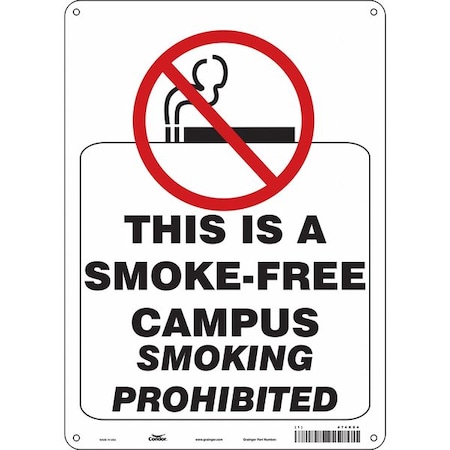 Condor Safety Sign, 14 in H, 10" W, Polyethylene, Vertical Rectangle, English, 474K84 474K84