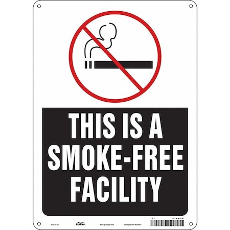 Condor Safety Sign, 14 in H, 10" W, Polyethylene, Vertical Rectangle, English, 474K90 474K90