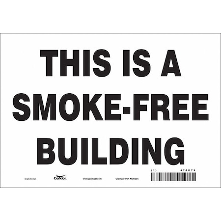 Condor Safety Sign, 7" H, 10" W, Vinyl, Vertical Rectangle, English, 474K79 474K79