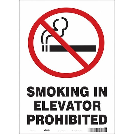 Condor Safety Sign, 14 in H, 10" W, Vinyl, Vertical Rectangle, English, 474K05 474K05
