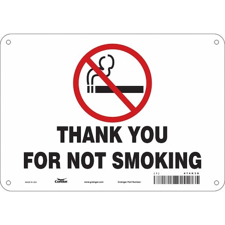 Condor Safety Sign, 7" H, 10" W, Polyethylene, Vertical Rectangle, English, 474K38 474K38
