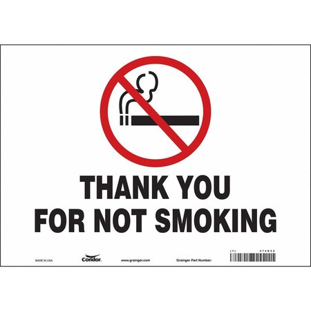 Condor Safety Sign, 10" H, 14 in W, Vinyl, Horizontal Rectangle, English, 474K42 474K42