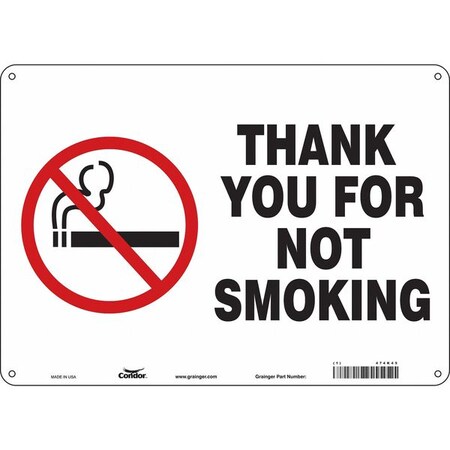 Condor Safety Sign, 10" H, 14 in W, Horizontal Rectangle, English, 474K45 474K45