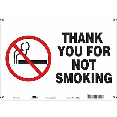 Condor Safety Sign, 10" H, 14 in W, Polyethylene, Horizontal Rectangle, English, 474K48 474K48