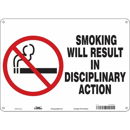 Condor Safety Sign, 10" H, 14 in W, Horizontal Rectangle, English, 474K64 474K64