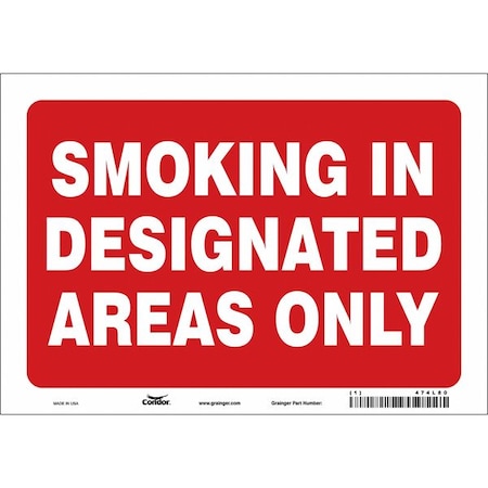 Condor Safety Sign, 7" H, 10" W, Vinyl, Vertical Rectangle, English, 474L80 474L80