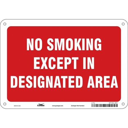 Condor Safety Sign, 7" H, 10" W, Polyethylene, Vertical Rectangle, English, 474L85 474L85