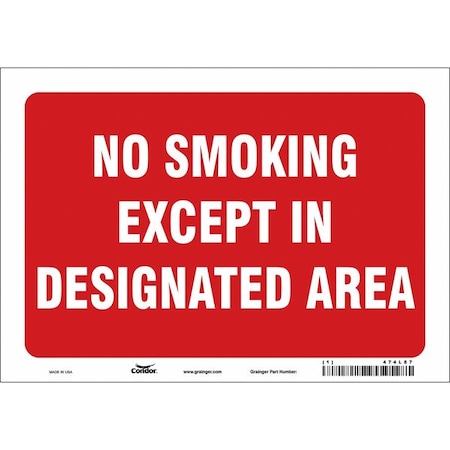 Condor Safety Sign, 7" H, 10" W, Vinyl, Vertical Rectangle, English, 474L87 474L87
