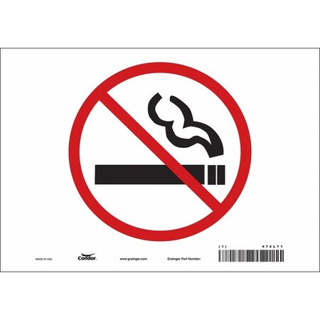 Condor Safety Sign, 7" H, 10" W, Vinyl, Vertical Rectangle, No Text, 474L71 474L71