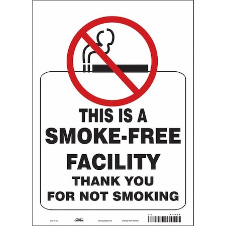 Condor Safety Sign, 14 in H, 10" W, Vinyl, Vertical Rectangle, English, 474L09 474L09