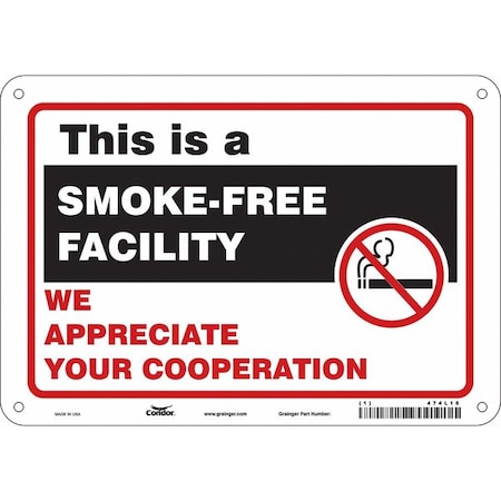 Condor Safety Sign, 7" H, 10" W, Polyethylene, Vertical Rectangle, English, 474L18 474L18