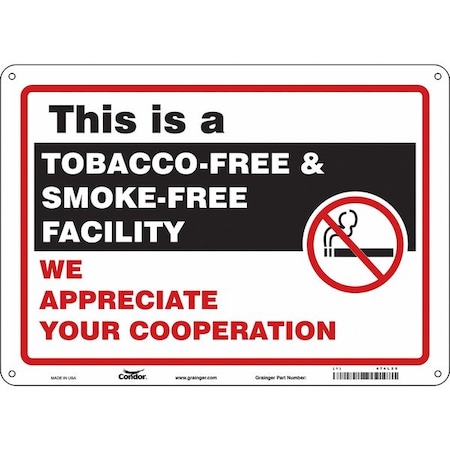 Condor Safety Sign, 10" H, 14 in W, Polyethylene, Horizontal Rectangle, English, 474L25 474L25