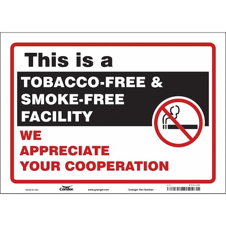 Condor Safety Sign, 10" H, 14 in W, Vinyl, Horizontal Rectangle, English, 474L28 474L28