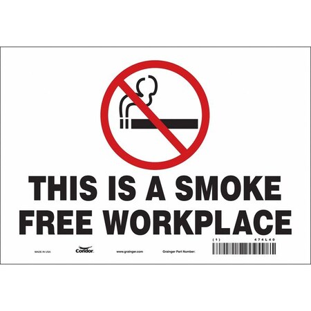 Condor Safety Sign, 7" H, 10" W, Vinyl, Vertical Rectangle, English, 474L40 474L40